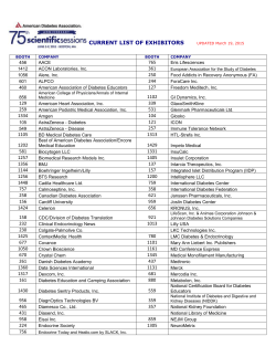 CURRENT LIST OF EXHIBITORS