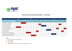 ACCA Live Online Revision Calendar – June 2015