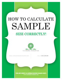 how to calculate sample size correctly!