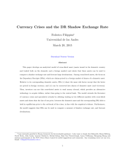 Currency Crises and the DR Shadow Exchange Rate