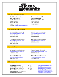 Address and Contact Number Project Managers