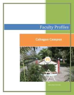 Faculty Profiles - Isabela State University