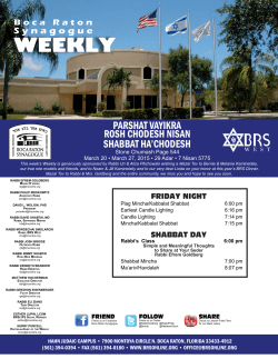 WEEKLY - Boca Raton Synagogue