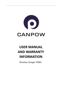 User Manual And Warranty Information Of CANPOW Qi Wireless