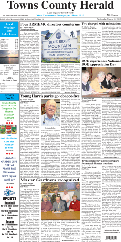 TC Herald Front Page - Towns County Herald