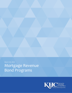 Mortgage Revenue Bond Programs
