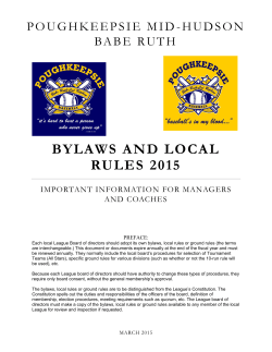 League Bylaws and Local Rules