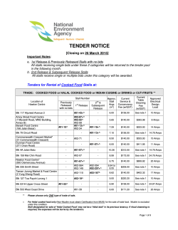 Tender Notice - March 2015 - National Environment Agency