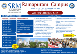 Courses Offered in Ramapuram Campus