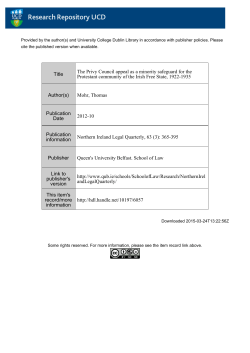 Title The Privy Council appeal as a minority safeguard for the