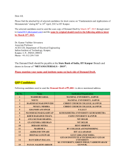list of shortlisted candidates