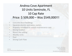 Andrea Cove Apartment 10 Units Seminole, FL 10 Cap Rate Price