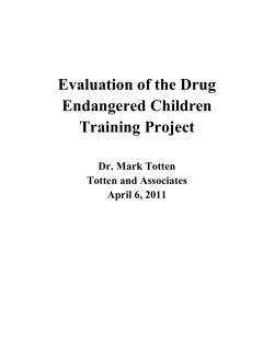 2010 Drug Endangered Children Training Evaluation Report