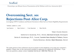 Overcoming Sect. 101 Rejections Post