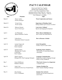 PACT Calendar-English - Grand Prairie Independent School District
