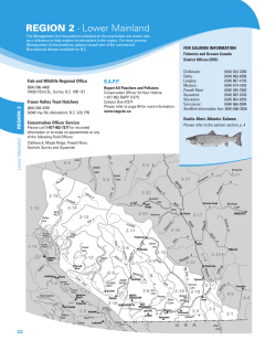 REGION 2 - Lower Mainland - Freshwater Fisheries Society of BC