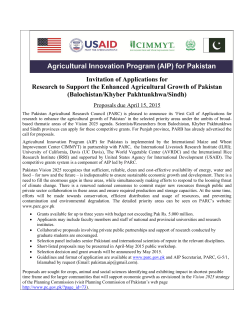 Invitation of Applications for Research to Support the