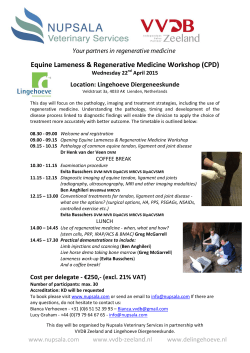 Equine Lameness & Regenerative Medicine Workshop