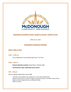 McDONOUGH LEADERSHIP CENTER • MARIETTA COLLEGE
