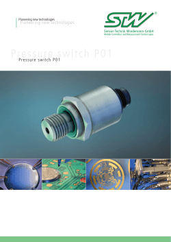 Pressure switch P01 - Sensor Technik Wiedemann GmbH