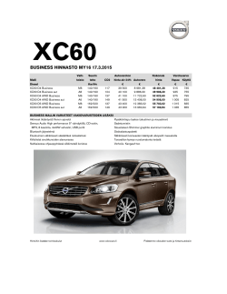 Volvo XC60 Business hinnasto
