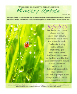 Ministry Update - Fayette Bible Church