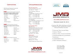 Marketing Brochure - JMD Building Products