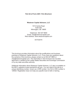 Part 2A of Form ADV: Firm Brochure Westover Capital Advisors, LLC