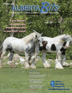 AEF magazine pages - Alberta Equestrian Federation