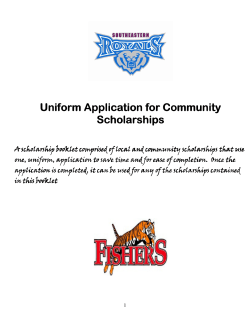 Uniform Application for Community Scholarships