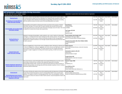 Sunday April 12th 2015