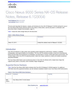 Cisco Nexus 9000 Series NX-OS Release Notes, Release 6.1(2)I3(4)