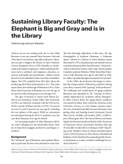 Sustaining Library Faculty: The Elephant is Big and Gray and is in