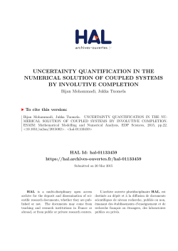 uncertainty quantification in the numerical solution of coupled