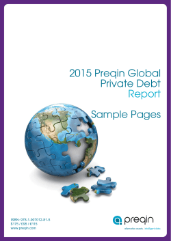 2015 Preqin Global Private Debt Report Sample Pages
