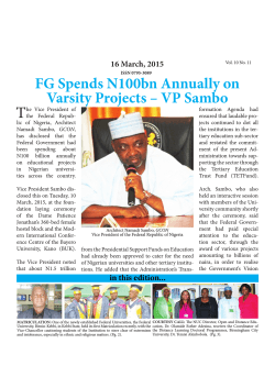 FG Spends N100bn Annually on Varsity Projects – VP Sambo