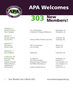 New Member List - American Payroll Association