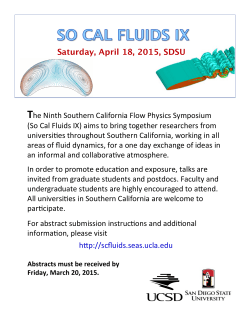 Saturday, April 18, 2015, SDSU The Ninth Southern California Flow