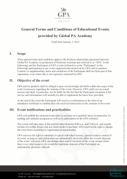 General Terms and Conditions of Educational Events