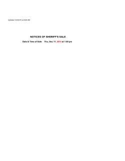 December Notices - IN Sheriff Sale
