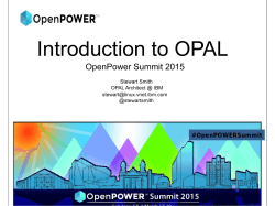 Introduction to OPAL: the OpenPower Abstraction Layer