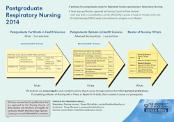 Postgraduate Respiratory Nursing 2014