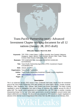 (TPP) - Investment chapter