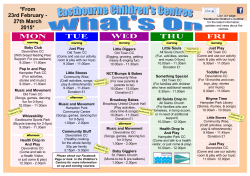 What`s on for parents of young children in Eastbourne