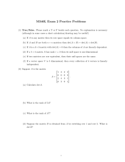 M340L Exam 2 Practice Problems