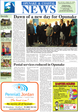 March 27 2015 - Opunake & Coastal News