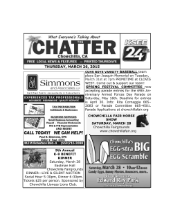 CHATTER CHOW 3-26-15 - THE CHATTER CHOWCHILLA