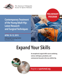 Expand Your Skills - American Orthopaedic Society for Sports
