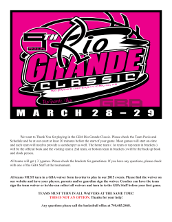 We want to Thank You for playing in the GBA Rio Grande Classic