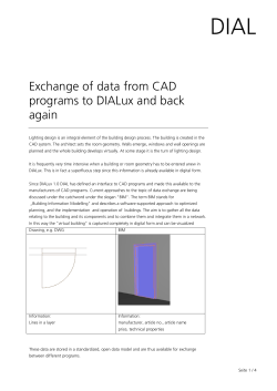 Exchange of data from CAD programs to DIALux and back again